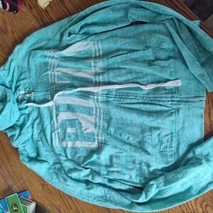 PINK Victoria's Secret Teal Zip-Up Hoodie